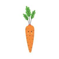 Cute vegetable carrot vector