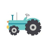 Farmer blue tractor vector