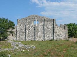 Ancient archeological ruins of Omisalj in the island of Krk Croa photo