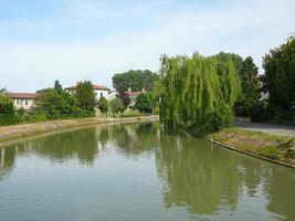 antiguas vías fluviales y villas en padua padova en veneto, norte foto