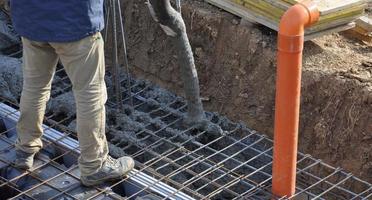 Floor construction in bulding site photo