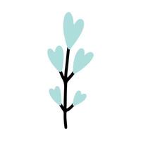 Heart plant doodle vector