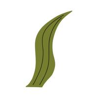 Green wavy leaf vector