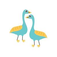 Gemini zodiac sign geese character vector