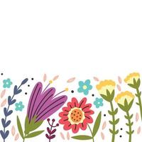 Ornament plant flowers vector