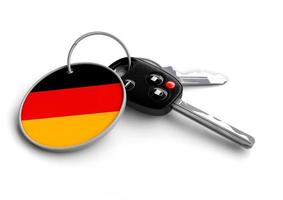 Car keys with Germany flag as keyring. photo