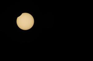 end of a partial solar eclipse left photo