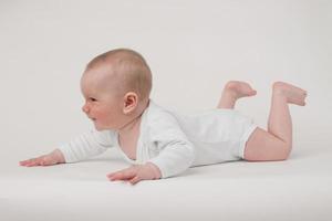 baby on a white background photo