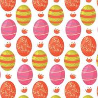 Seamless pattern of their Easter eggs vector