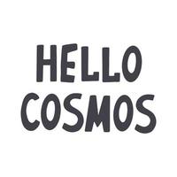 letras hola cosmos vector