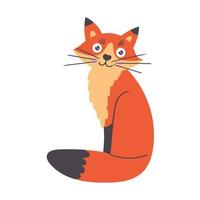 Cartoon vector character red fox