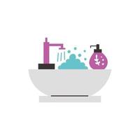 Sink faucet wash gel vector