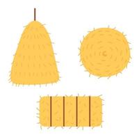 Set  different forms haystacks vector