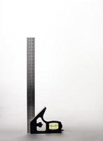 steel degree scale on white background photo