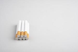 cigarette on white background photo