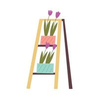 Flowers pots stand vector