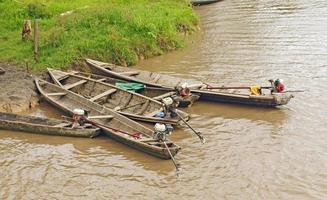 Native Canoes in the Rain Forest photo