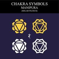Manipura chakra symbols vector