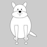 outline dog Vector