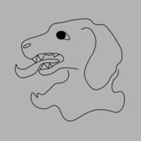 outline dog Vector