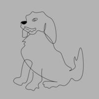 outline dog Vector