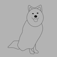 outline dog Vector