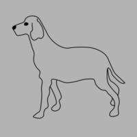 contorno perro vector