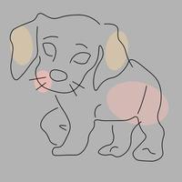 outline dog Vector