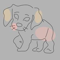 outline dog Vector