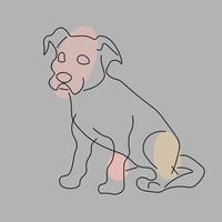 outline dog Vector