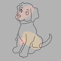 outline dog Vector