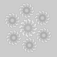 Outline Flowers Vector