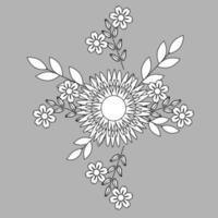 Outline Flowers Vector