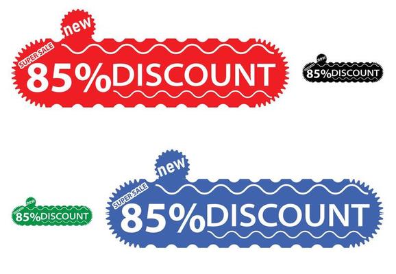 85 percent off new offer logo and icon design template