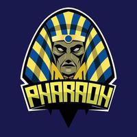 pharaoh head mascot logo vector