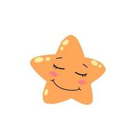 Cute star. Element of night and nature. vector