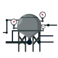 Boiler for heating water. Sanitary engineering. Cartoon flat illustration. vector