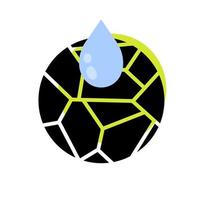 icono de sequedad. gota de agua azul. humedad y humedad. vector