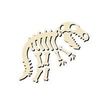 Dinosaur skeleton. Bones of a prehistoric lizard. The Halloween element. vector