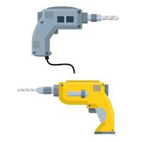 Drill. Appliance of Builder and worker. vector