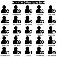 conjunto de iconos de usuario vector