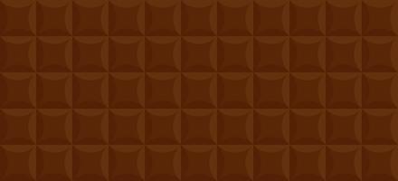 Black or Milk Chocolate Bar. Brown Seamless Background. Geometric Square Tile Chocolate Pattern. Geometric Surface Template. Abstract Wallpaper Design. Vector Illustration.