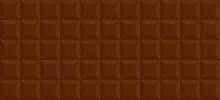 Black or Milk Chocolate Bar. Brown Seamless Background. Geometric Square Tile Chocolate Pattern. Geometric Surface Template. Abstract Wallpaper Design. Vector Illustration.