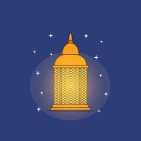 Ramadhan lantern icon cartoon Illustration isolated object vector