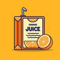 jugo de naranja dibujos animados vector icono ilustración objeto aislado