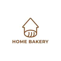 diseño de logotipo de panadería casera moderna para panadería, pasteles y magdalenas. ilustración de arte vectorial vector