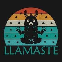 Llama Retro Vector  T shirt