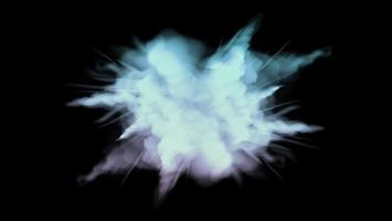 Colorful powder explosion effect on Black background vector