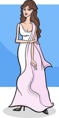 beautiful young woman cartoon character