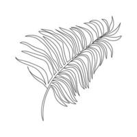 Art palm leaves. Outline drawing. Art of minimalism. Modern decor. vector